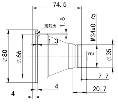 60mm热成像定焦镜头